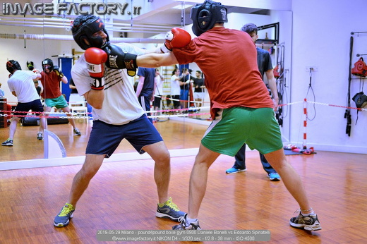 2019-05-29 Milano - pound4pound boxe gym 0900 Daniele Bonelli vs Edoardo Spinatelli